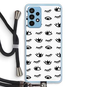 CaseCompany Eye pattern #2: Samsung Galaxy A52 Transparant Hoesje met koord