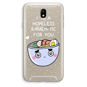 CaseCompany I'm A Hopeless Ramen-Tic For You: Samsung Galaxy J7 (2017) Transparant Hoesje