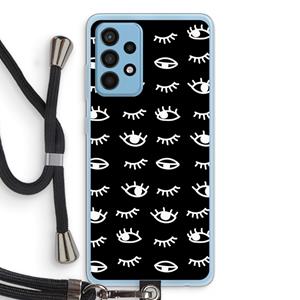 CaseCompany Eye pattern #3: Samsung Galaxy A52 Transparant Hoesje met koord