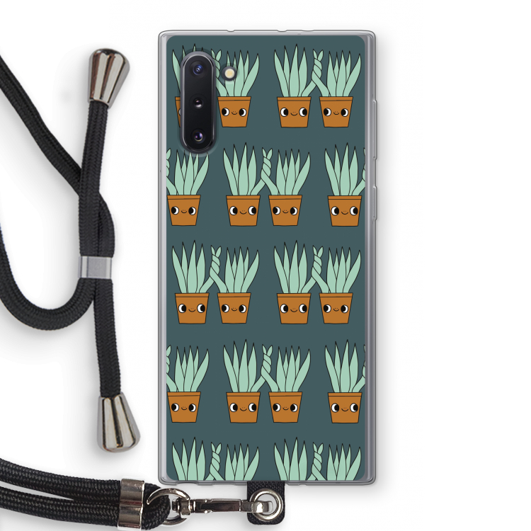 CaseCompany Sansevieria: Samsung Galaxy Note 10 Transparant Hoesje met koord