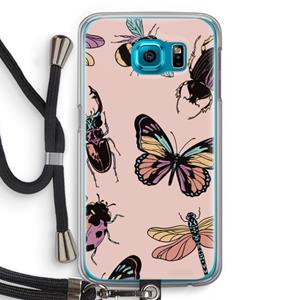 CaseCompany Tiny Bugs: Samsung Galaxy S6 Transparant Hoesje met koord