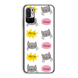 CaseCompany Meow: Xiaomi Redmi Note 10 5G Transparant Hoesje