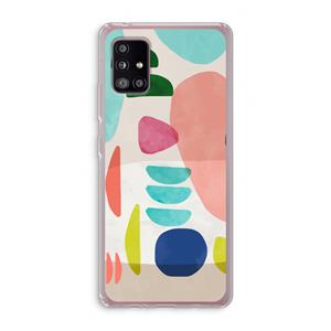 CaseCompany Bold Rounded Shapes: Samsung Galaxy A51 5G Transparant Hoesje