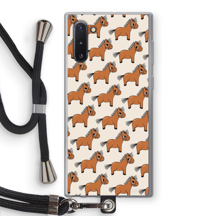 CaseCompany Pony: Samsung Galaxy Note 10 Transparant Hoesje met koord