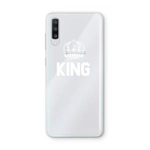 CaseCompany King zwart: Samsung Galaxy A70 Transparant Hoesje