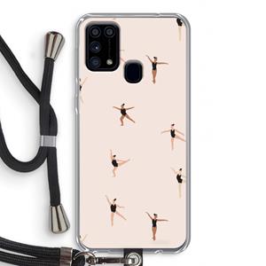 CaseCompany Dancing #1: Samsung Galaxy M31 Transparant Hoesje met koord