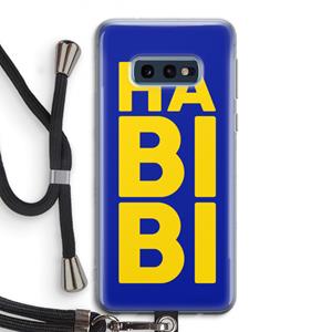 CaseCompany Habibi Blue: Samsung Galaxy S10e Transparant Hoesje met koord