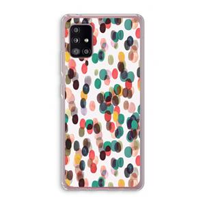 CaseCompany Tropical Dots: Samsung Galaxy A51 5G Transparant Hoesje
