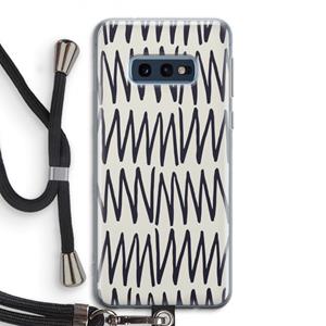 CaseCompany Marrakech Zigzag: Samsung Galaxy S10e Transparant Hoesje met koord