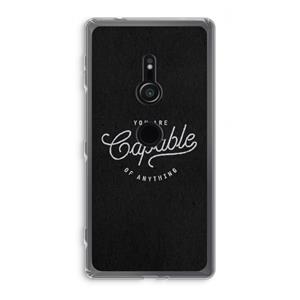 CaseCompany Capable: Sony Xperia XZ2 Transparant Hoesje