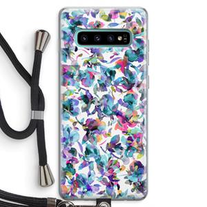 CaseCompany Hibiscus Flowers: Samsung Galaxy S10 Plus Transparant Hoesje met koord