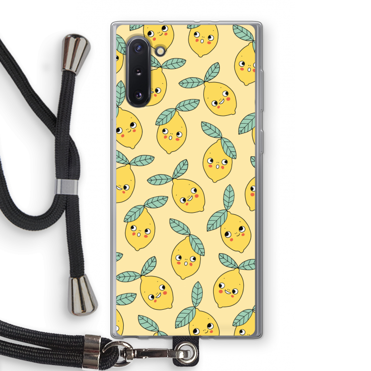 CaseCompany Citroenen: Samsung Galaxy Note 10 Transparant Hoesje met koord