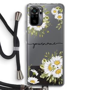 CaseCompany Daisies: Xiaomi Redmi Note 10 Pro Transparant Hoesje met koord