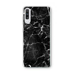 CaseCompany Zwart Marmer 2: Samsung Galaxy A70 Transparant Hoesje