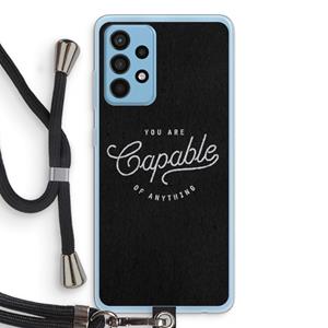 CaseCompany Capable: Samsung Galaxy A52 Transparant Hoesje met koord