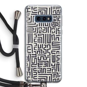 CaseCompany Moroccan Print: Samsung Galaxy S10e Transparant Hoesje met koord
