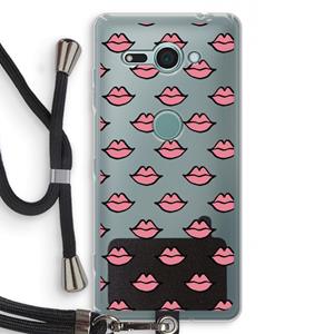 CaseCompany Lipjes: Sony Xperia XZ2 Compact Transparant Hoesje met koord