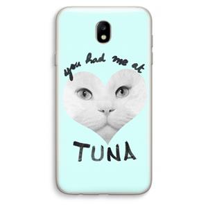 CaseCompany You had me at tuna: Samsung Galaxy J7 (2017) Transparant Hoesje