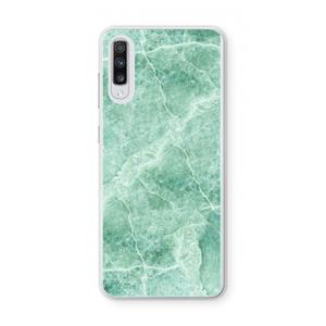 CaseCompany Groen marmer: Samsung Galaxy A70 Transparant Hoesje