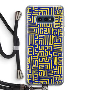 CaseCompany Majorelle Blue Print: Samsung Galaxy S10e Transparant Hoesje met koord