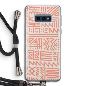 CaseCompany Marrakech Pink: Samsung Galaxy S10e Transparant Hoesje met koord
