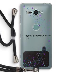 CaseCompany Sterren: Sony Xperia XZ2 Compact Transparant Hoesje met koord