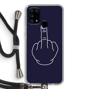 CaseCompany F**k U: Samsung Galaxy M31 Transparant Hoesje met koord