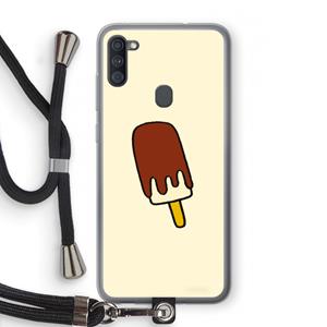 CaseCompany Frisco: Samsung Galaxy A11 Transparant Hoesje met koord