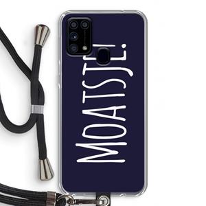 CaseCompany Moatsje!: Samsung Galaxy M31 Transparant Hoesje met koord
