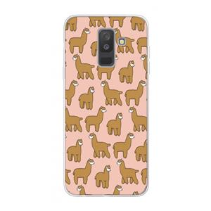 CaseCompany Alpacas: Samsung Galaxy A6 Plus (2018) Transparant Hoesje