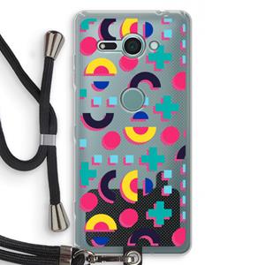 CaseCompany 8-bit N°2: Sony Xperia XZ2 Compact Transparant Hoesje met koord