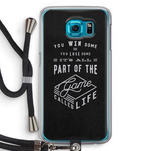 CaseCompany Life: Samsung Galaxy S6 Transparant Hoesje met koord