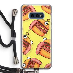 CaseCompany Hamburger: Samsung Galaxy S10e Transparant Hoesje met koord