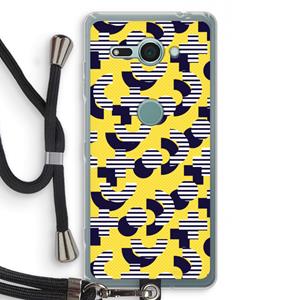 CaseCompany 8-bit N°3: Sony Xperia XZ2 Compact Transparant Hoesje met koord