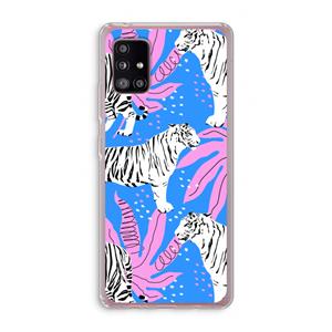 CaseCompany Tijger: Samsung Galaxy A51 5G Transparant Hoesje
