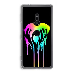 CaseCompany Hold My Heart: Sony Xperia XZ2 Transparant Hoesje