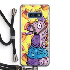 CaseCompany Loot Burger: Samsung Galaxy S10e Transparant Hoesje met koord