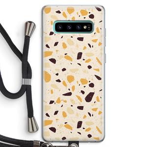 CaseCompany Terrazzo N°13: Samsung Galaxy S10 Plus Transparant Hoesje met koord