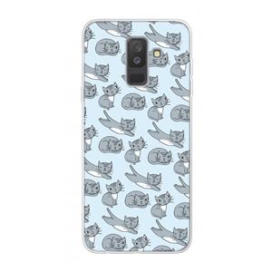 CaseCompany Poezen: Samsung Galaxy A6 Plus (2018) Transparant Hoesje