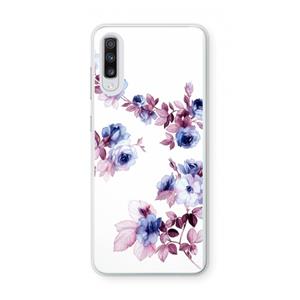 CaseCompany Waterverf bloemen: Samsung Galaxy A70 Transparant Hoesje