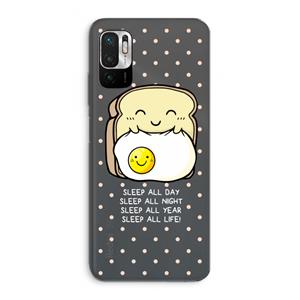 CaseCompany Sleep All Day: Xiaomi Redmi Note 10 5G Transparant Hoesje