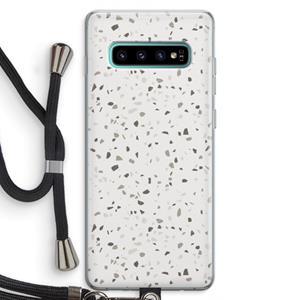 CaseCompany Terrazzo N°14: Samsung Galaxy S10 Plus Transparant Hoesje met koord