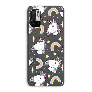 CaseCompany Rainbow Unicorn: Xiaomi Redmi Note 10 5G Transparant Hoesje