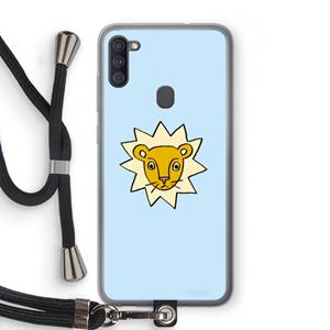 CaseCompany Kleine leeuw: Samsung Galaxy A11 Transparant Hoesje met koord