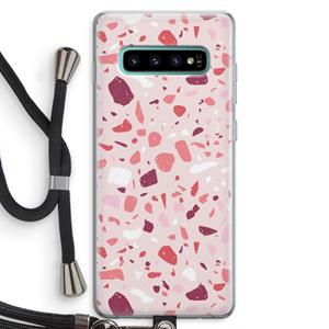 CaseCompany Terrazzo N°15: Samsung Galaxy S10 Plus Transparant Hoesje met koord