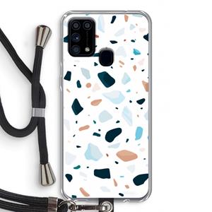 CaseCompany Terrazzo N°13: Samsung Galaxy M31 Transparant Hoesje met koord
