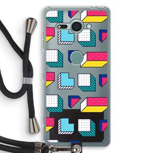 CaseCompany 8-bit N°7: Sony Xperia XZ2 Compact Transparant Hoesje met koord