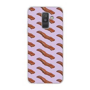 CaseCompany Bacon to my eggs #2: Samsung Galaxy A6 Plus (2018) Transparant Hoesje