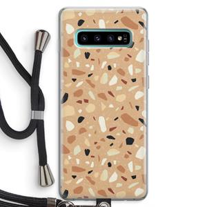 CaseCompany Terrazzo N°17: Samsung Galaxy S10 Plus Transparant Hoesje met koord