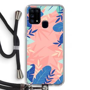 CaseCompany Tropisch: Samsung Galaxy M31 Transparant Hoesje met koord